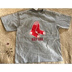Boys Gray Red Sox T-Shirt Size 4 NWT B5